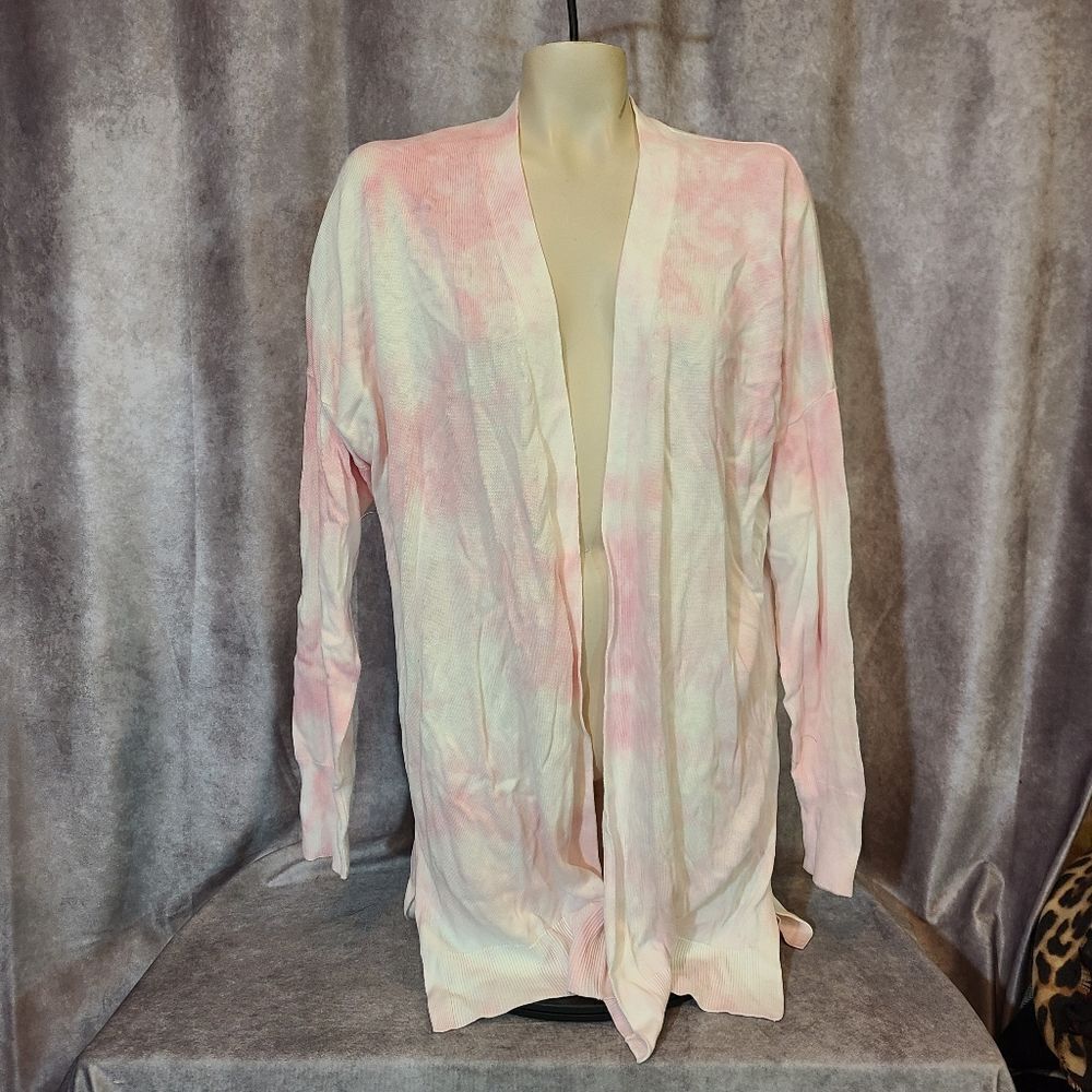Sanctuary Easy Breezy Tie Dye Cardigan, Size Medium in Pink Sherbert Tie Dye‎ - Picture 3 of 7